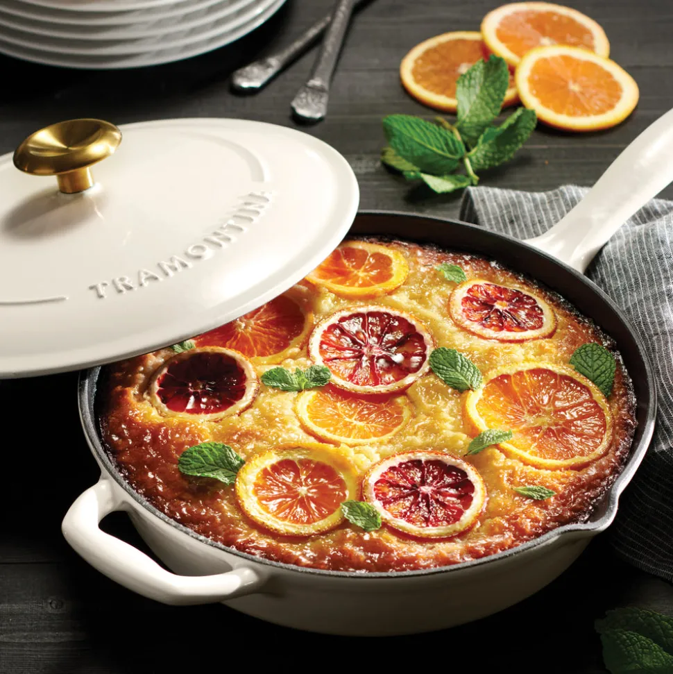 Bestow 10 Inch Enameled Cast-Iron Covered Skillet