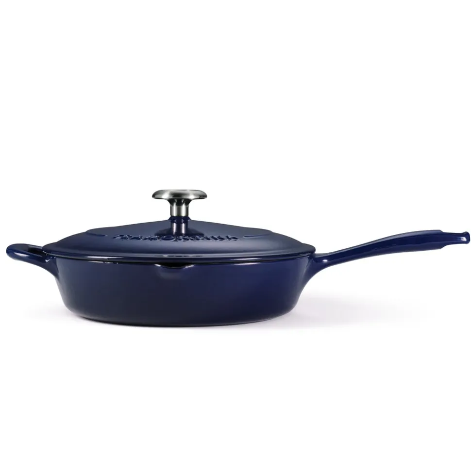 Bestow 10 Inch Enameled Cast-Iron Covered Skillet
