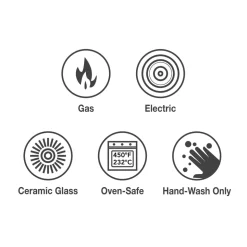 Bestow 6.5 Quart Enameled Cast-Iron Covered Round Dutch Oven