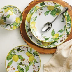 Carmen 8.5 ounce Tea Cup and Saucer 6 Piece Set