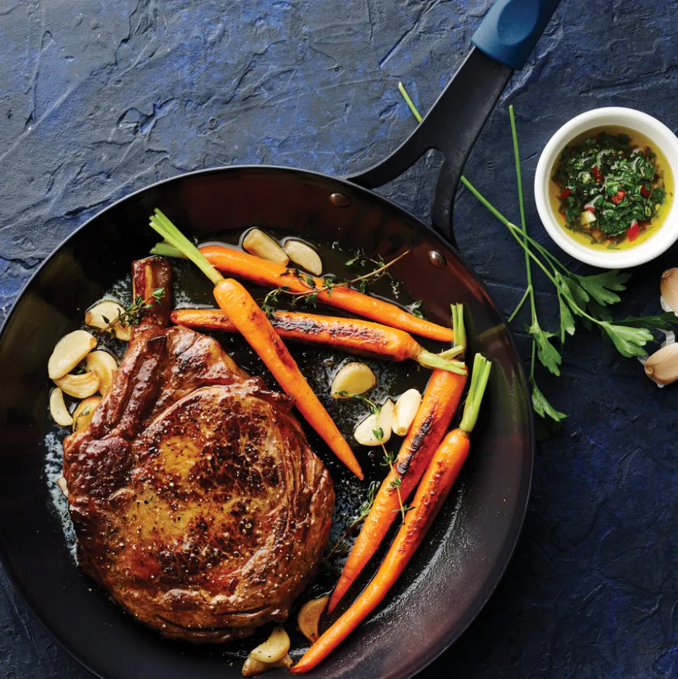 Ember Carbon Steel Fry Pan - with Silicone Grip