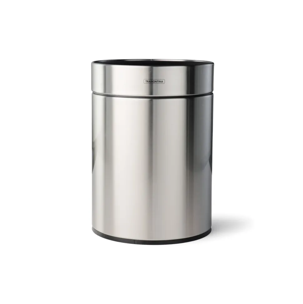 2.38 Gallon Stainless Steel Round Open Top Bin