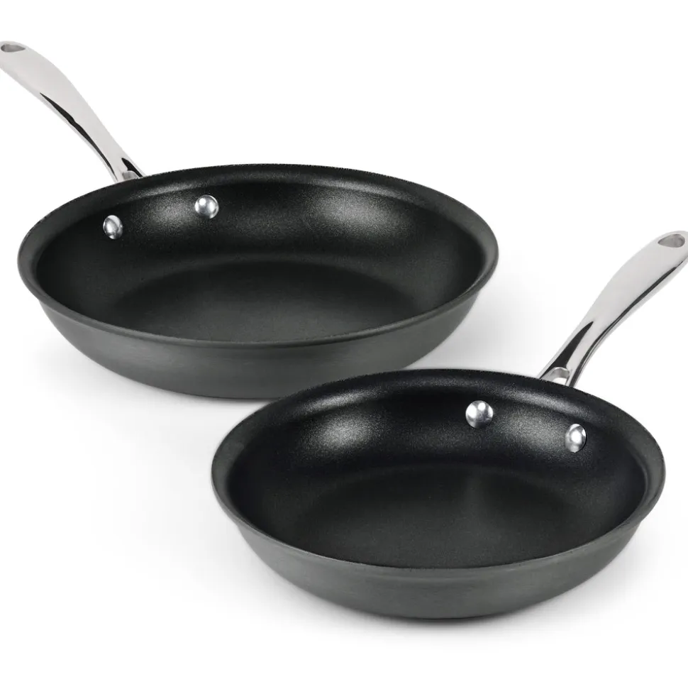 Hard Anodized Aluminum 2 Pack Fry Pan Set