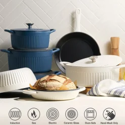 Mesa 5.5 Quart Enameled Cast Iron Oval Dutch Oven