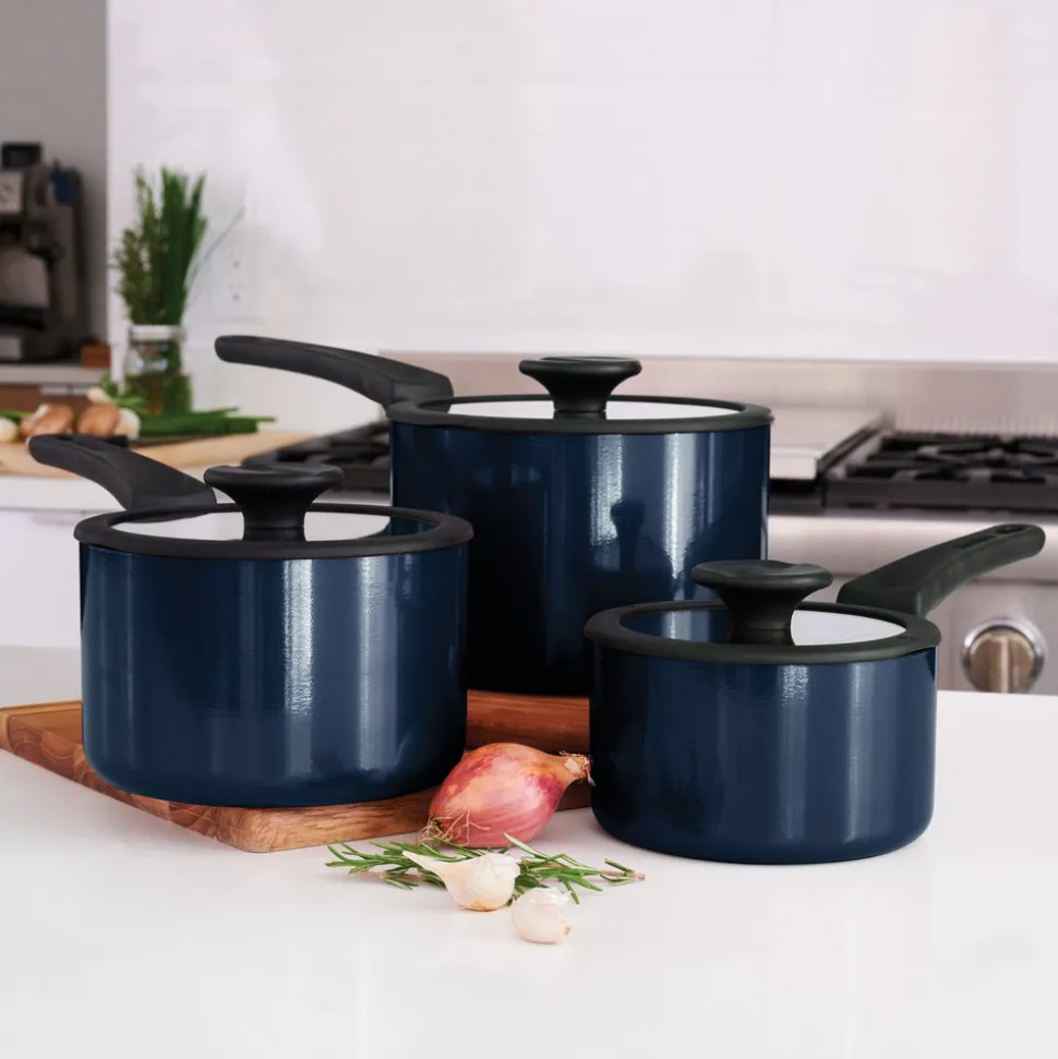 Nesting 6 Piece Nonstick Sauce Pan Set