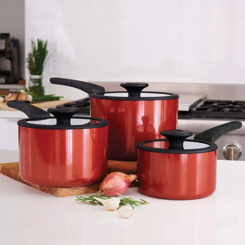 Nesting 6 Piece Nonstick Sauce Pan Set