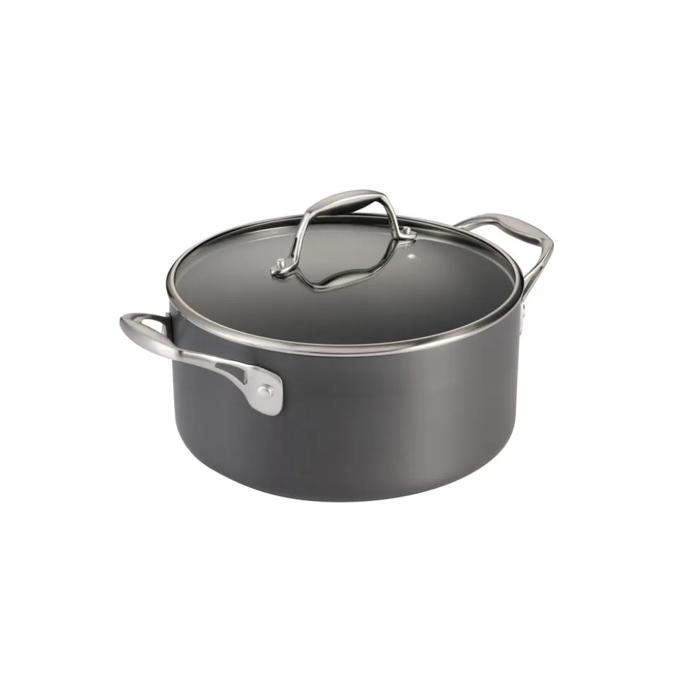 OnyxPro 5 Quart Hard Anodized Aluminum Covered Dutch Oven