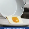 3-Piece Ceramic Fry Pan & Griddle Set – Mint
