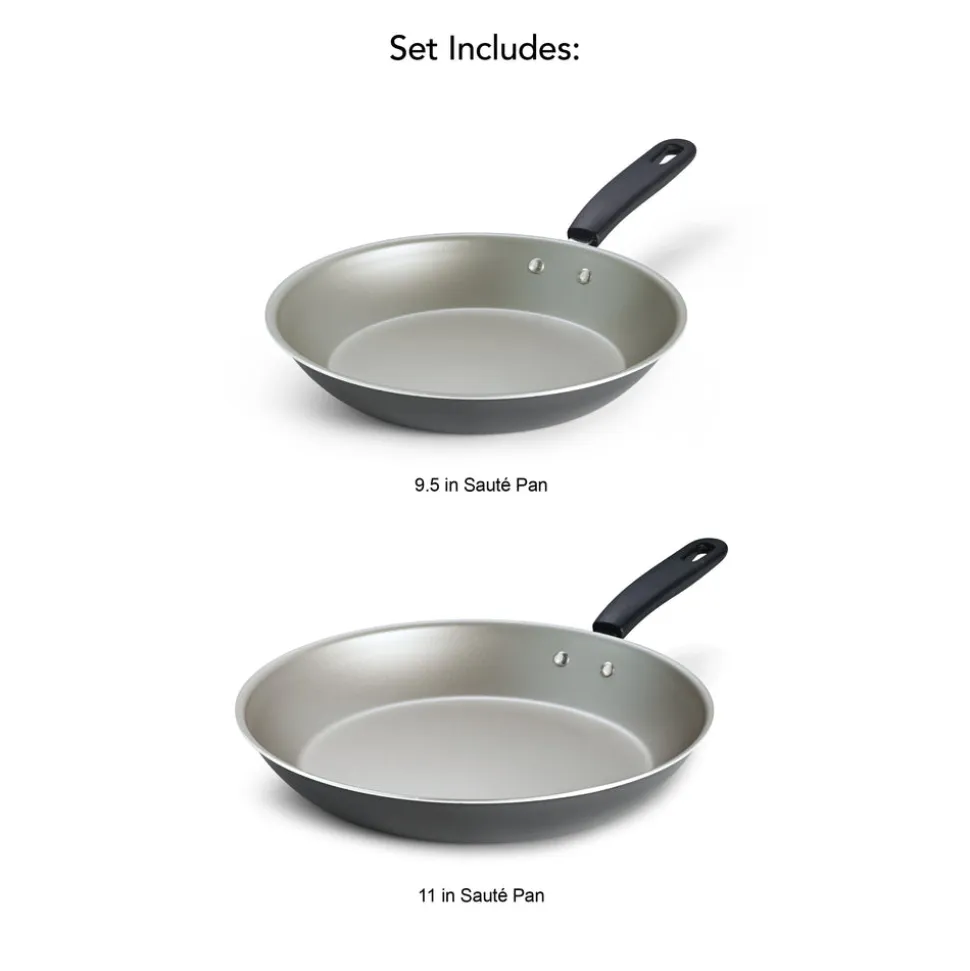 Primaware 2 Piece Nonstick Fry Pan Set, 9.5 Inch and 11 Inch
