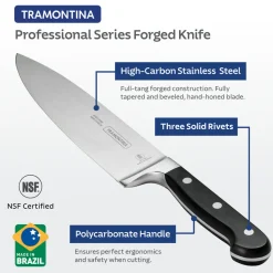 Professional 3 Piece Forged Essential Knife Set