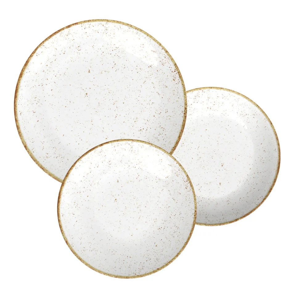 Rustic 12 Piece Plate Set