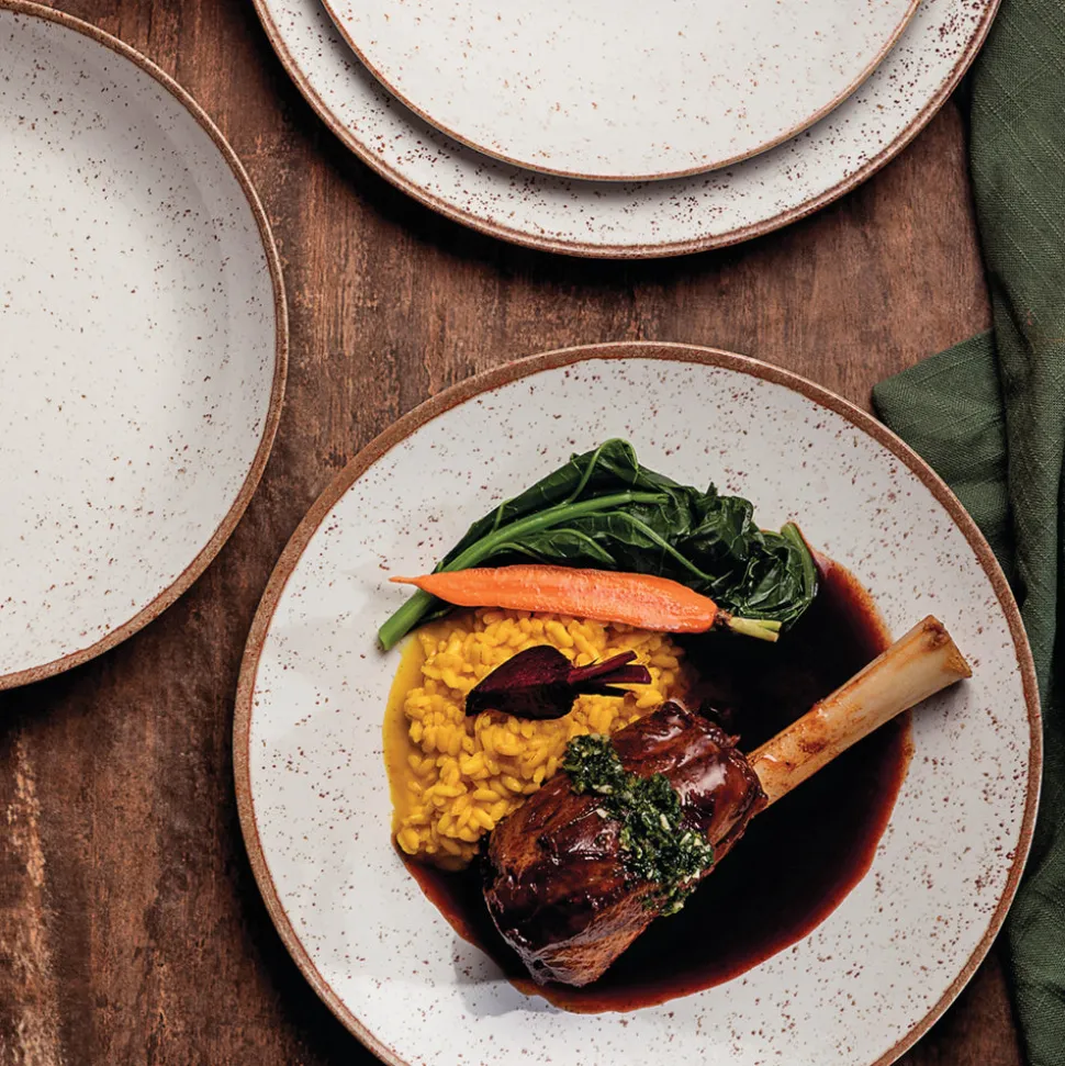 Rustic 12 Piece Plate Set