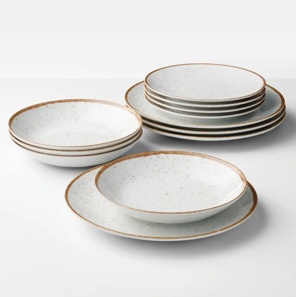 Rustic 12 Piece Plate Set
