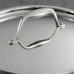 Signature 3 Quart Tri-Ply Clad Stainless Steel Covered Deep Saute Pan