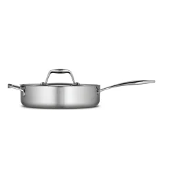 Signature 3 Quart Tri-Ply Clad Stainless Steel Covered Deep Saute Pan
