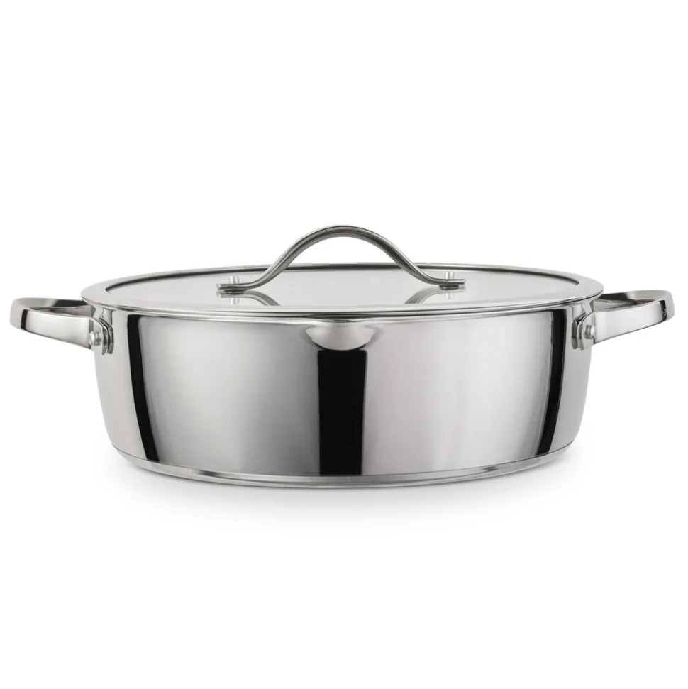Tempo 6 Quart Tri-Ply Base Stainless Steel Covered Braiser