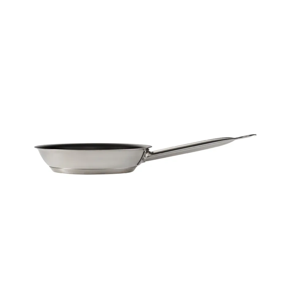 Tri-Ply Base Stainless Steel Fry Pan with Nonstick Interior