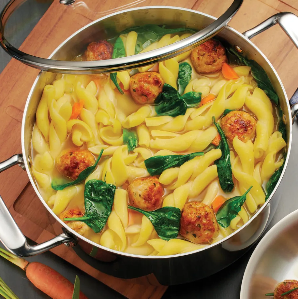 Tri-Ply Clad 8 Quart Stainless Steel Covered Stock Pot - Glass Lid