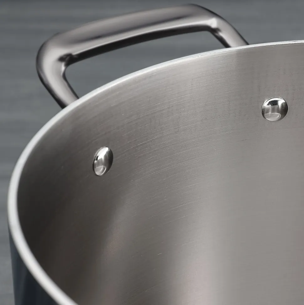 Tri-Ply Clad 5 Quart Stainless Steel Covered Dutch Oven - Glass Lid