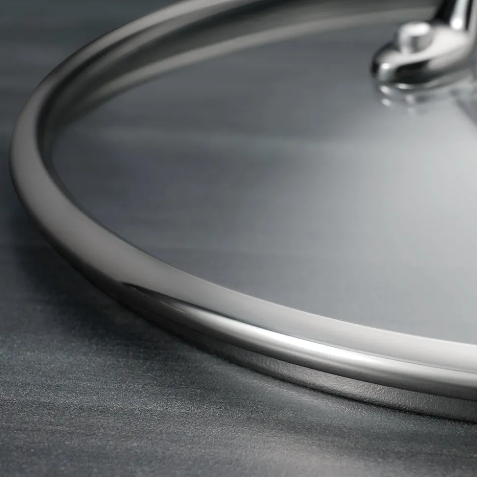 Tri-Ply Clad 5 Quart Stainless Steel Covered Dutch Oven - Glass Lid
