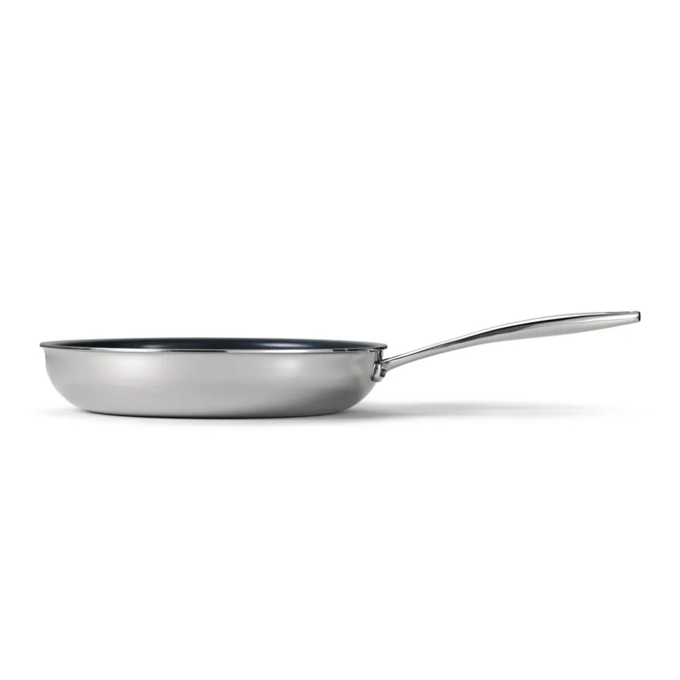 Tri-Ply Clad Stainless Steel Ceramic Nonstick Fry Pan