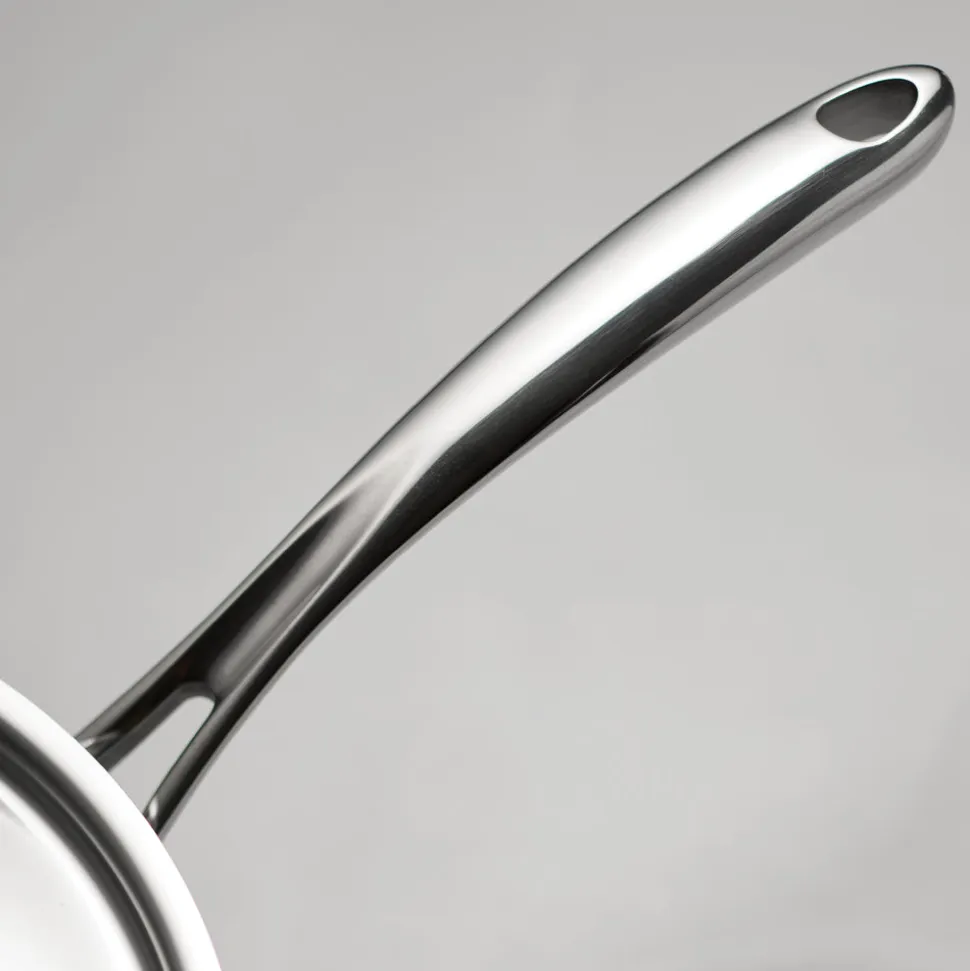 Utsava Tri-Ply Clad 2.2 Qt Covered Saucepan with Ceramic Interior