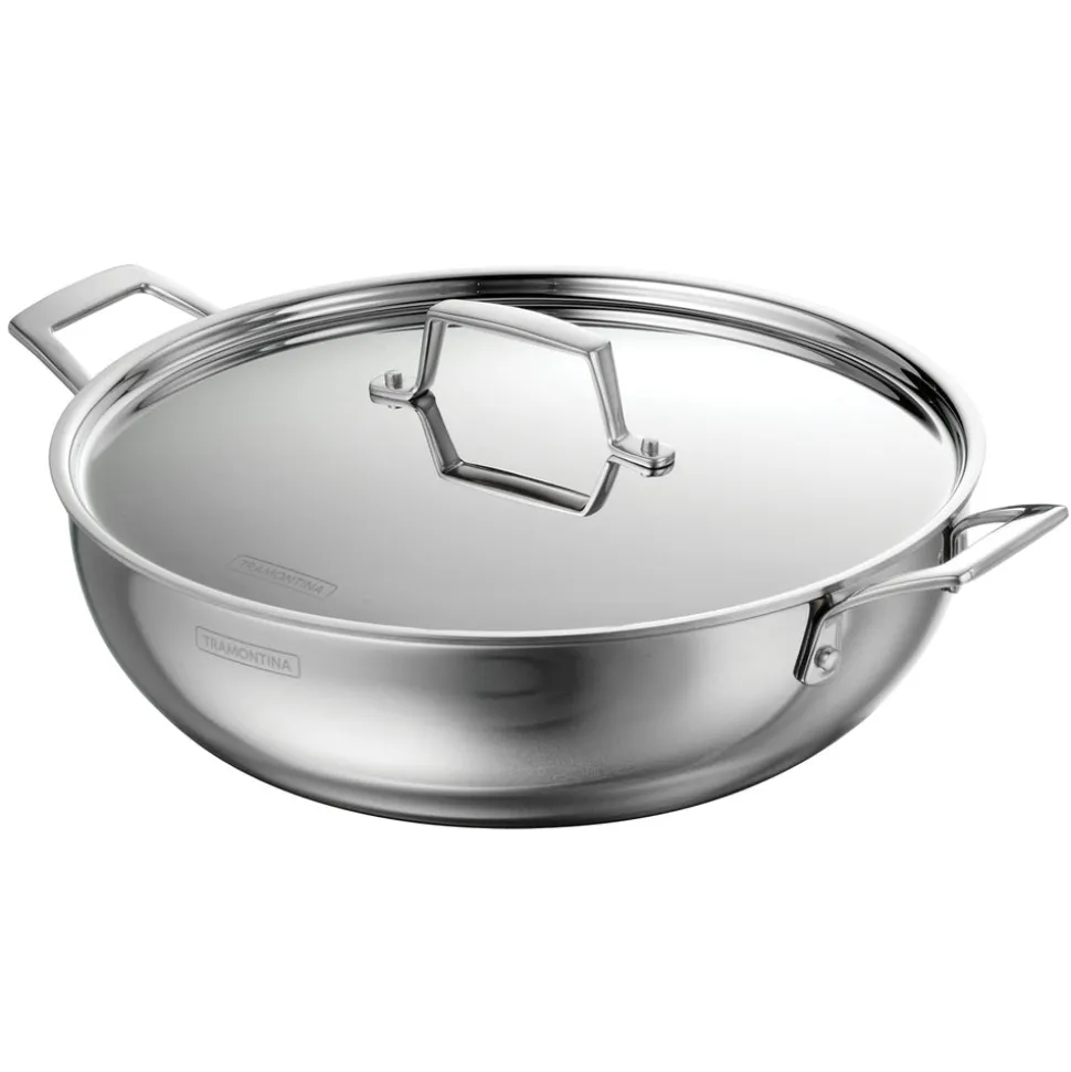 Utsava Tri-Ply Clad Stainless Steel Covered Kadai