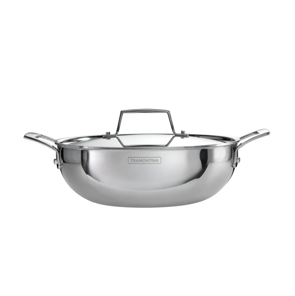 Utsava Tri-Ply Clad Stainless Steel Covered Kadai