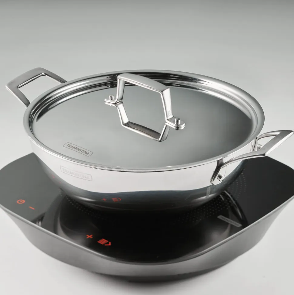 Utsava Tri-Ply Clad Stainless Steel Covered Kadai