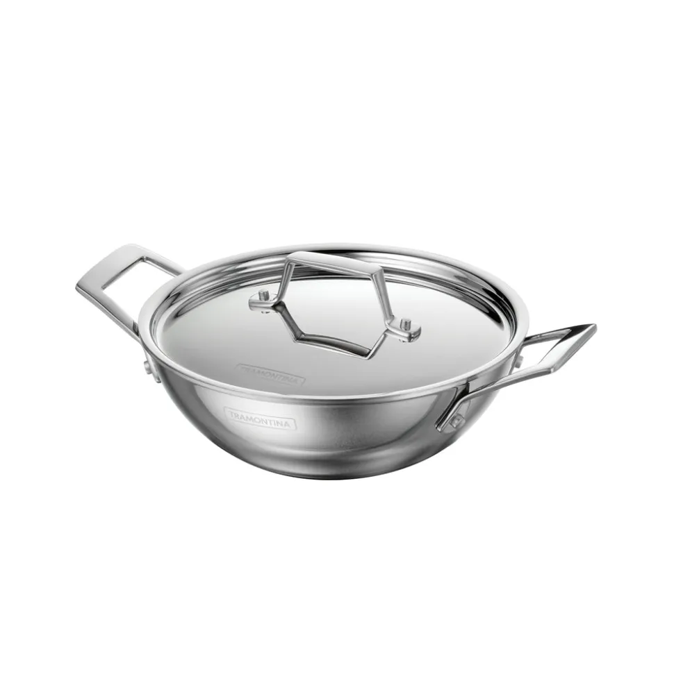Utsava Tri-Ply Clad Stainless Steel Covered Kadai