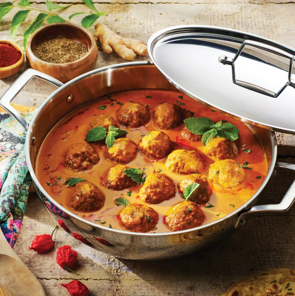 Utsava Tri-Ply Clad Stainless Steel Covered Kadai