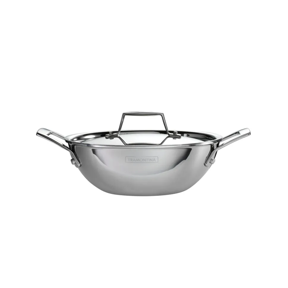 Utsava Tri-Ply Clad Stainless Steel Covered Kadai