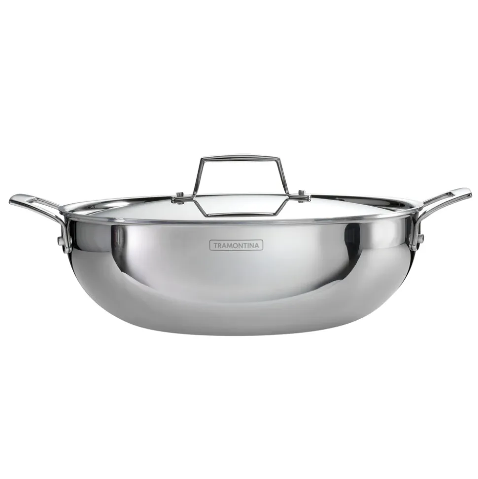 Utsava Tri-Ply Clad Stainless Steel Covered Kadai