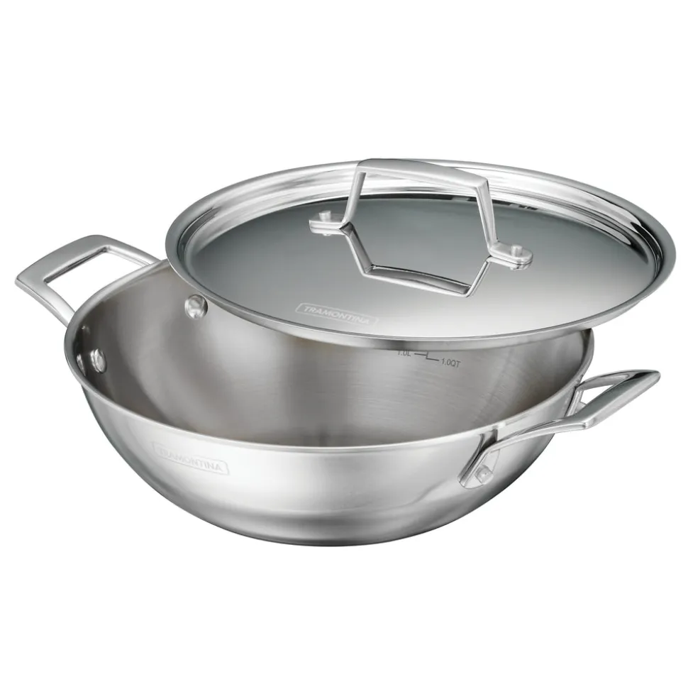 Utsava Tri-Ply Clad Stainless Steel Covered Kadai
