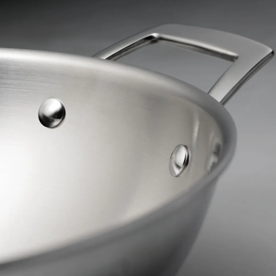 Utsava Tri-Ply Clad Stainless Steel Covered Kadai